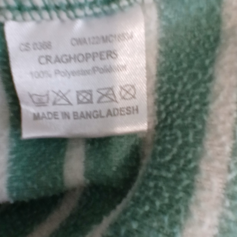 Craghoppers women's size 10 fleece half zip pullover green & cream athleisure - Picture 8 of 11